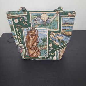 Golf Print Tapestry Tote bag